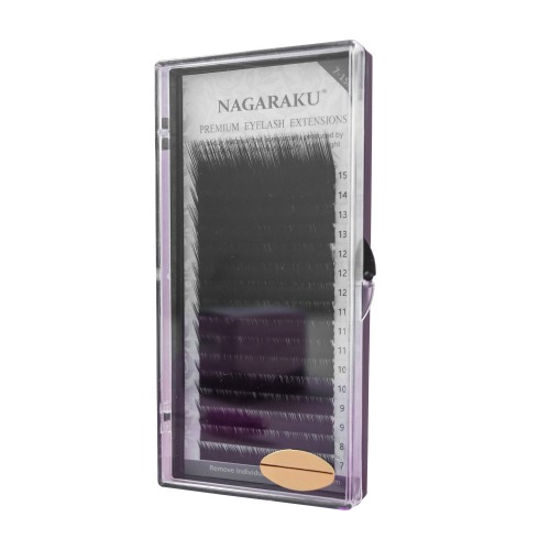 Ресницы Nagaraku черные, L - миксы 0.10, L, 7-15mm, 20 линий
