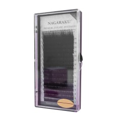Ресницы Nagaraku черные, L - миксы 0.10, L, 7-15mm, 20 линий