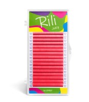Ресницы неоновые розовые Rili Juicy - 16 линий - MIX C 0.07 7-14мм