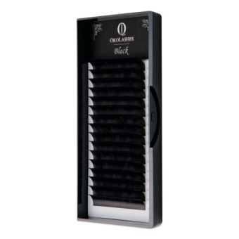 Ресницы OkoLashes серии BLACK изгиб C 0.07 14 мм, 16 линий