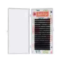 Омбре ресницы Lash&amp;Go микс 0,07/D/7-14 mm "Зеленый" (16 линий)