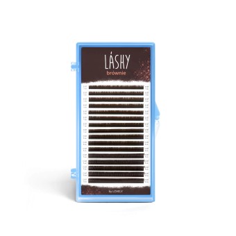 Ресницы темно-коричневые LASHY Brownie - 16 линий - MIX M 0.07 10-15мм Ресницы темно-коричневые LASHY Brownie - 16 линий - MIX M 0.07 10-15мм