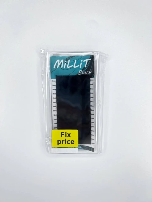 Черные ресницы Millit Fix Price - MIX D 0.10 6-13мм 16 линий