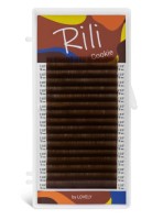 Ресницы коричневые Rili Cookie - 16 линий - MIX C 0.07 8-15мм