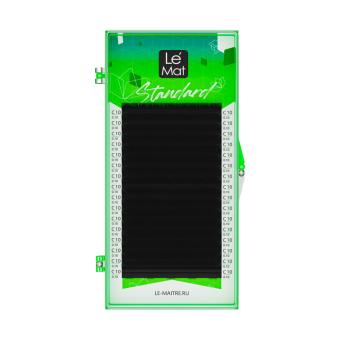 Ресницы черные Le Maitre "Standard" 16 линий D 0.10 16 mm