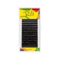 Ресницы чёрные Rili - 16 линий - MIX D 0.12 8-15мм