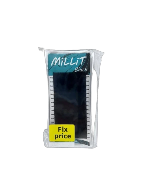 Черные ресницы Millit Fix Price - MIX D 0.10 8-15мм 16 линий