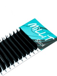 Черные ресницы Millit D+ 0.07 16мм 16 линий