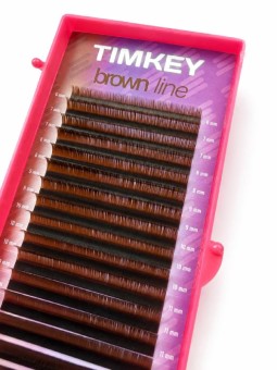 Темно коричневые ресницы Timkey - MIX LB 0.07 6-13mm 16 lines