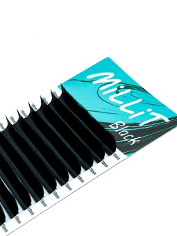 Черные ресницы Millit D+ 0.10 11мм 16 линий