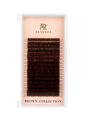 Ресницы коричневые BARBARA Coffee МИКС D 0.10 7-15mm 16 линий