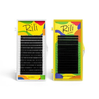 Ресницы чёрные Rili "Lovely" L 0.07 06мм - 16 линий