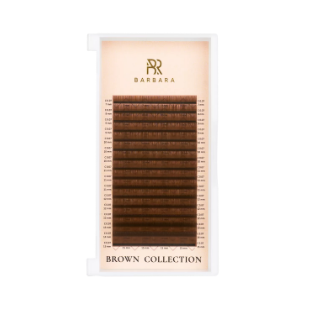 Ресницы коричневые BARBARA Caramel МИКС D 0.07 4-11mm 16 линий