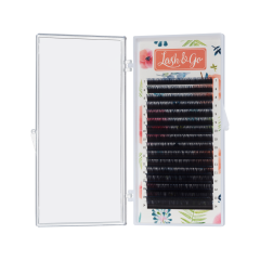 Черные ресницы Lash&amp;Go микс 0,10/C+/7-14 mm (16 линий)