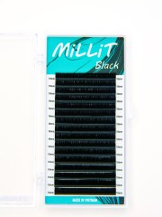 Черные ресницы Millit D 0.12 07мм 16 линий