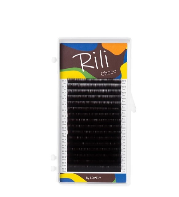 Ресницы темно-коричневые Rili Choco MIX С 0.10  5-7 мм - 16 линий