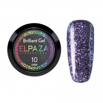 Гель-краска ELPAZA (Эльпаза) Brilliant Gel #10, для дизайна, 5мл