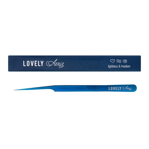 Пинцет для наращивания ресниц Lovely, серия Aeris, тип Прямой с изгибом