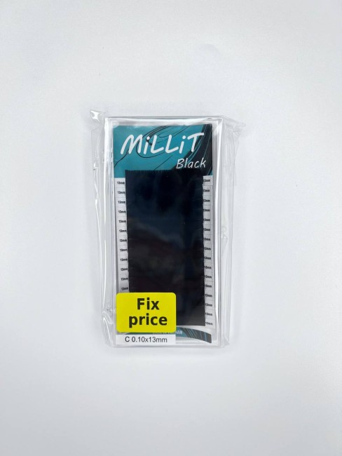 Черные ресницы Millit Fix Price L 0.07 08мм 16 линий