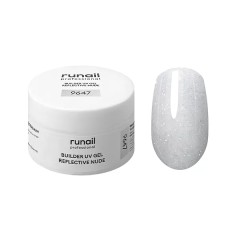 Моделирующий УФ-гель светоотражающий BUILDER UV GEL REFLECTIVE NUDE, 15г банка №9647 ruNail