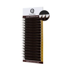 Коричневые ресницы "OkoLashes" Professional Dark Chocolate M 0.10 15 мм (16 линий)