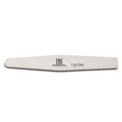 Пилка для ногтей "ромб" 120/240 хит продаж (серая) в индив. упаковке TNL