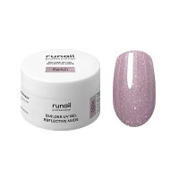 Моделирующий УФ-гель светоотражающий BUILDER UV GEL REFLECTIVE NUDE, 15г банка №9650 ruNail