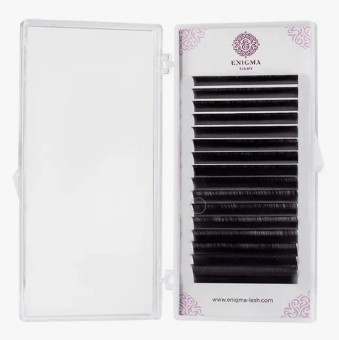 Черные ресницы Enigma light 0,10/L/7 mm (16 линий)