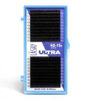 Ресницы чёрные LASHY Ultra - 20 линий - MIX B 0.10 8-15мм