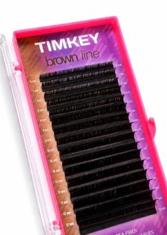 Коричневые ресницы мокка Timkey - MIX LB 0.10 6-13mm 16 lines