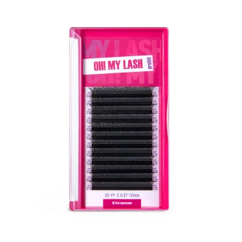 Ресницы черные OH! MY LASH в пучках 2D-YY - 12 линий - MIX C 0.07 8-15мм