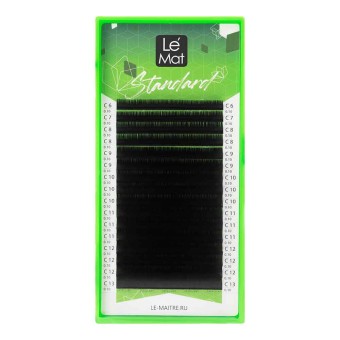Ресницы черные Le Maitre "Standard" 16 линий C 0.07 08 mm