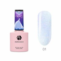 Закрепитель хамелеон для гель-лака ADRICOCO Frosty Top №01 со светоотражающими частицами, 8 мл