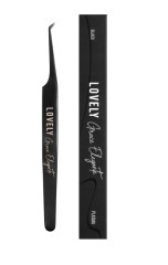 Пинцет для наращивания ресниц Lovely NanoFiber, серия Grace Elegante Black, тип L 5 мм