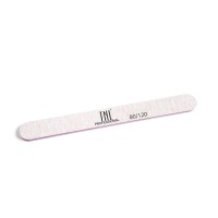Пилка для ногтей узкая 80/120 хит продаж (серая) в индив. упаковке TNL