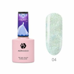 Закрепитель хамелеон для гель-лака ADRICOCO Frosty Top №04 со светоотражающими частицами, 8 мл