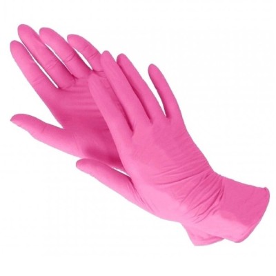 Перчатки Wally Plastic розовые - размер M , 100 шт. (50 пар)