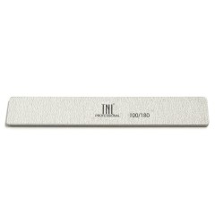 Пилка для ногтей широкая 100/180 хит продаж (серая) в индив. упаковке TNL