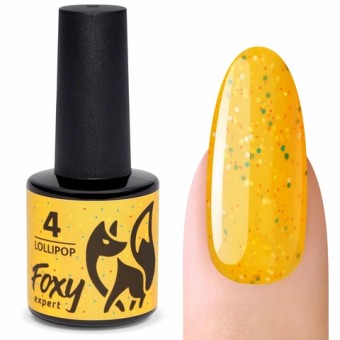 Гель-лак с разноцветными частицами, светится в темноте (Gel polish LOLLIPOP) #04, 8 ml, Foxy Expert Гель-лак с разноцветными частицами, светится в темноте (Gel polish LOLLIPOP) #04, 8 ml, Foxy Expert
