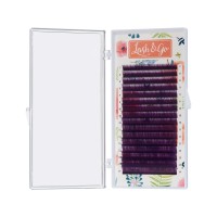 Цветные ресницы Lash&amp;Go микс 0,10/L/7-14 mm "Фиолетовый" (16 линий)