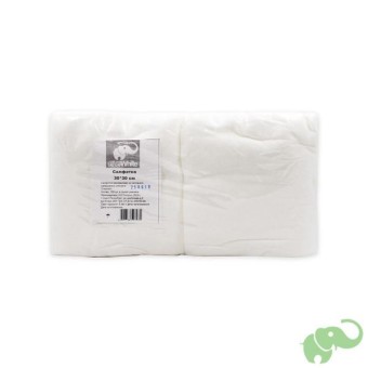 Салфетки в сложении 30*30см белые одноразовые спанлейс 100шт Салфетки в сложении 30*30см белые одноразовые спанлейс 100шт