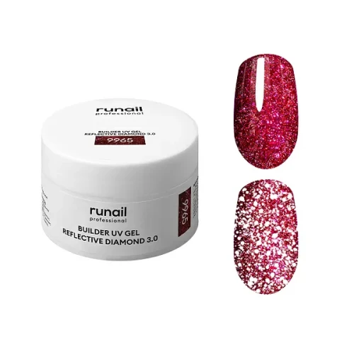 Моделирующий УФ-гель светоотражающий BUILDER UV GEL REFLECTIVE DIAMOND 3.0, 15г №9965 ruNail