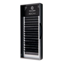 Ресницы OkoLashes серии BLACK изгиб C MIX 0.12 (8-14мм), 16 линий