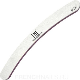 Пилка для ногтей бумеранг 120/240 улучшенное качество (белая) в индив. упаковке TNL Пилка для ногтей бумеранг 120/240 улучшенное качество (белая) в индив. упаковке TNL