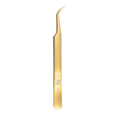 Сверхточный пинцет Barbara серия Gold Touch изогнутый