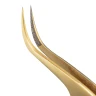 Сверхточный пинцет Barbara серия Gold Touch изогнутый