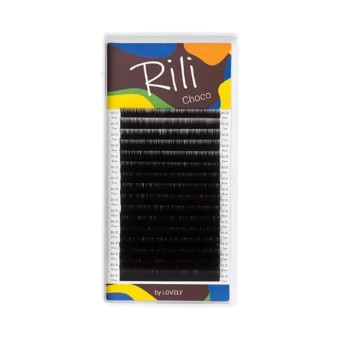 Ресницы темно-коричневые Rili Choco M 0.07 14мм - 16 линий Ресницы темно-коричневые Rili Choco M 0.07 14мм - 16 линий