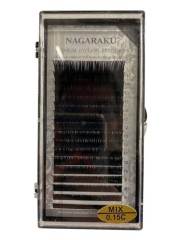 Ресницы Nagaraku черные, миксы 0.15, C, 7-15mm, 16 линий