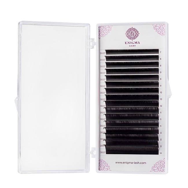 Черные ресницы Enigma light 0,10/M/14 mm (16 линий)