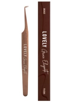 Пинцет для наращивания ресниц Lovely NanoFiber, серия Grace Elegante Bronze, тип Г 5 мм Пинцет для наращивания ресниц Lovely NanoFiber, серия Grace Elegante Bronze, тип Г 5 мм
